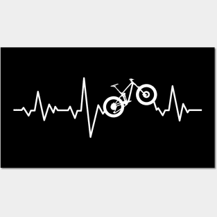 Mountain Bike Heartbeat Biking for MTB Lovers Posters and Art